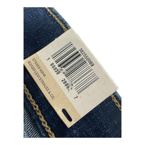 NWT Levi's 711 Women's 24W Mid Rise Slim Through Hip Thigh Skinny Blue Jeans - Picture 10 of 15